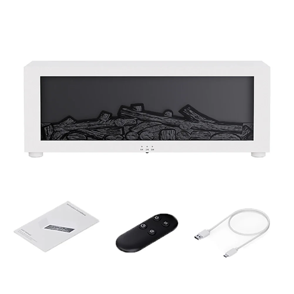 Electric Fireplace Ethanol Fireplace Accessories 3D Flame Fireplace Aroma Diffuser Water Mist Fireplace Humidifier With Remote Control APP Interior Decoration Steam