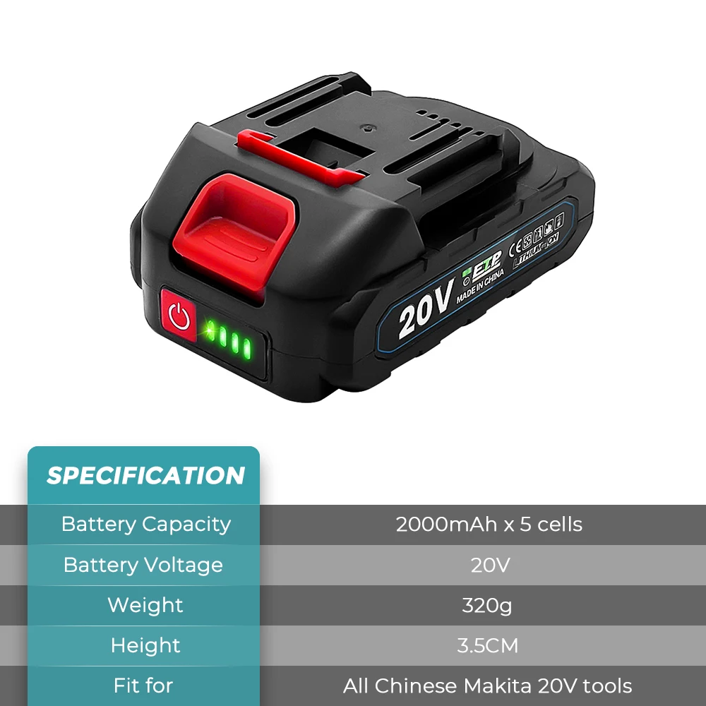 batterie Lithium-ions 20 V grande capacité 4 Ah Parkside série