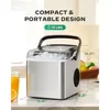 Countertop Ice Maker, 9 Cubes Ready in 6 Mins, 26lbs in 24Hrs, Portable Ice Machine with Self-Cleaning 6