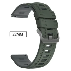 Dynamic Two - Tone Silicone Quick Release Strap - 22mm Watchband Bracelet - 22mm Universal (Army Green -Gray)