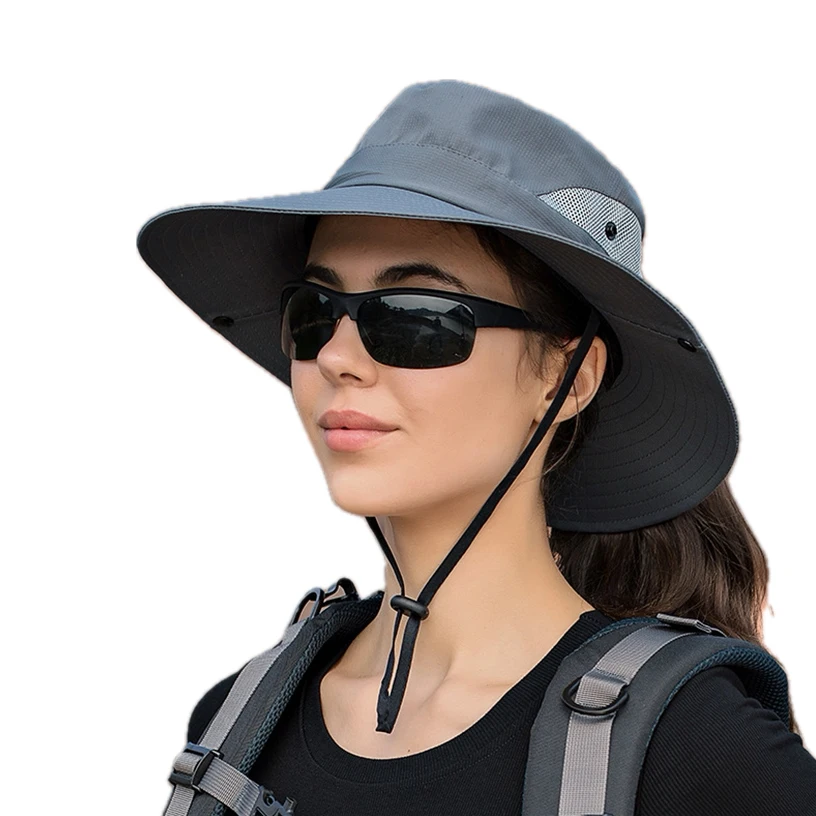 

Women Ponytail Bucket Hats Summer Quick Drying Fisherman Cap For Men Mesh Breathable Fishing Hiking Sun Hat Outdoor Beach Cap
