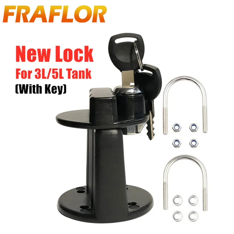 5L Liters Jerry Can Black Fuel Tank Can Car Motorcycle Spare Petrol Oil Tank Backup Jerrycan Fuel-jugs Canister With Lock & Key