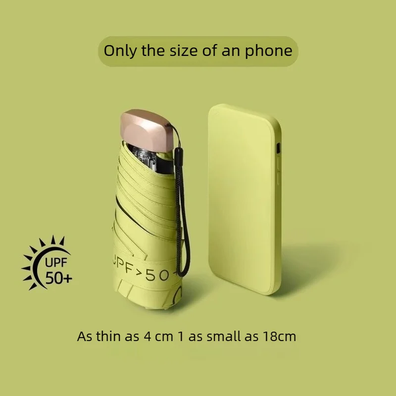 Compact UPF50+ UV Protection Mini Umbrella - Lightweight, Portable, and Foldable