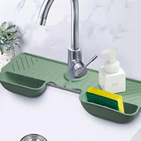 Silicone Sink Splash Guard Waterproof And Mildew-Proof Mat Draining Organization Plate For Kitchen Sink Storage 1