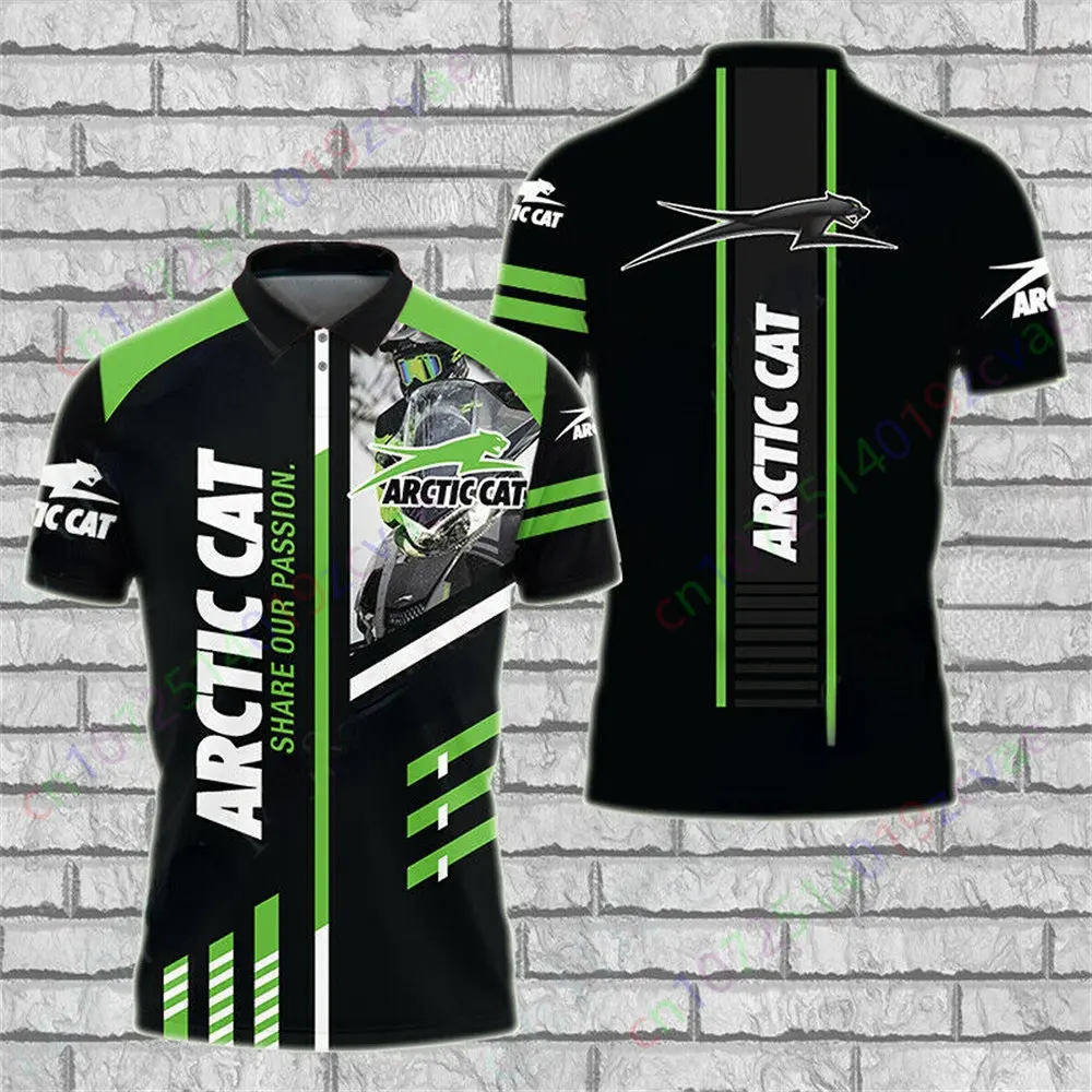 Arctic Cat T shirt Anime Comfortable Polo Shirt Casual BRP can am 3D Printing T Shirt Men