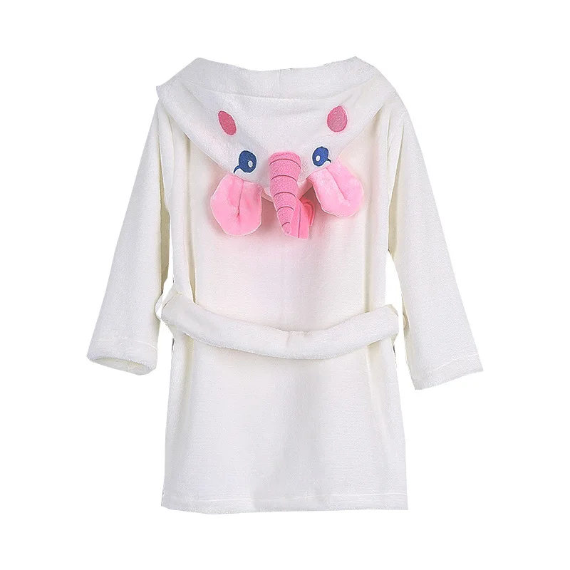 Flannel Bathrobe, Children's Home Clothes, Cute Baby Unicorn, Children's Sleeping Robe, Baby Bathrobe