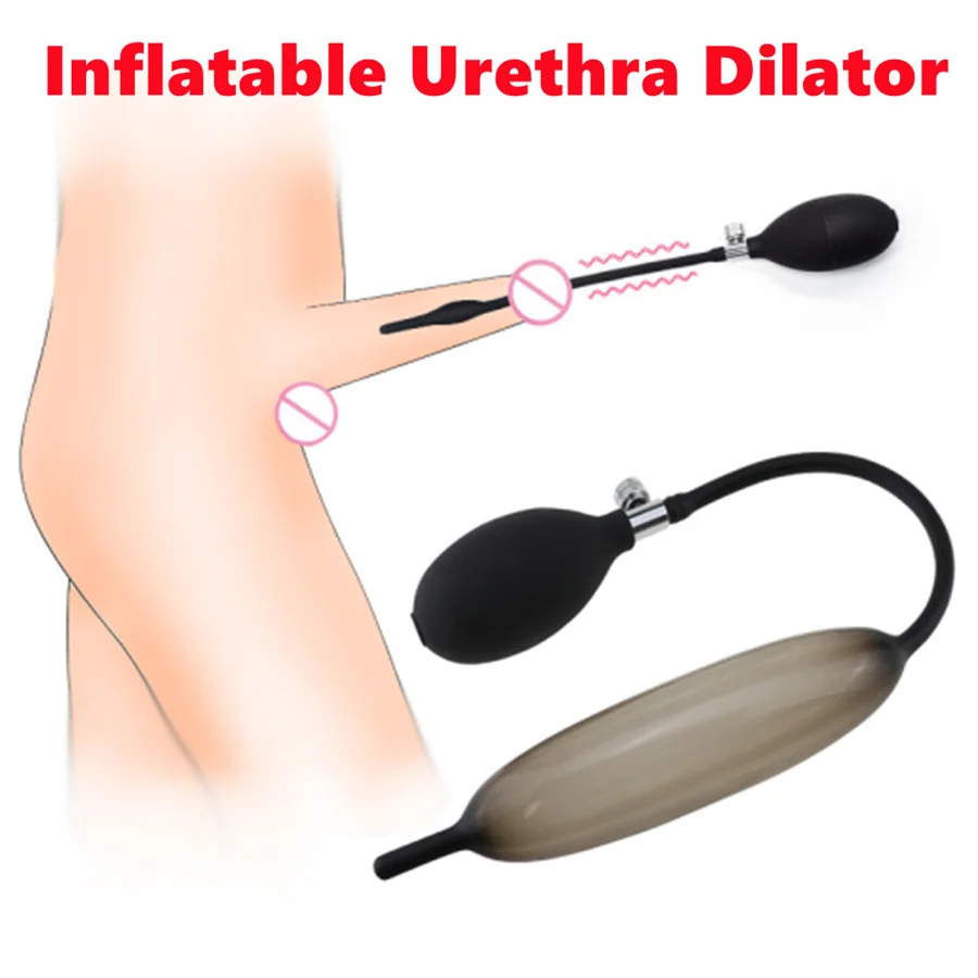 Inflatable Expandable Urethra Catheter Dilator Silicone Penis Plug Masturbator Urethral Plug Horse Eye Stick Sex Toys For Men penis sex toys
