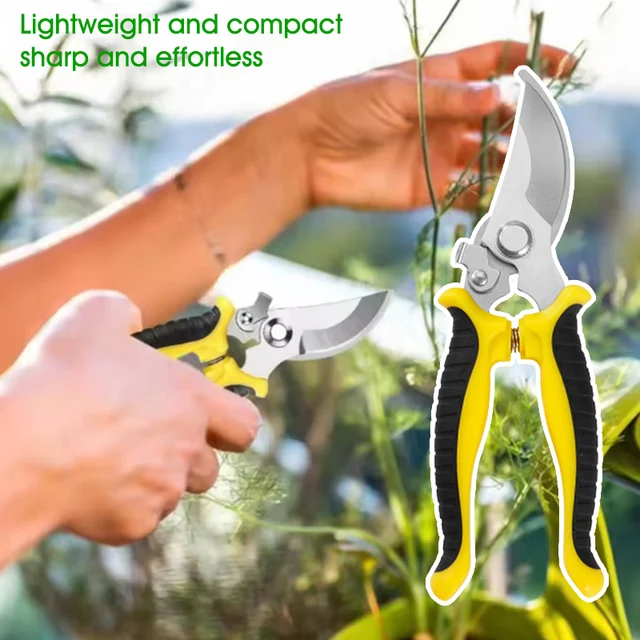 2PCS Gardening Scissors Set Ergonomic non-slip handles Safety lock pruning shears Beginner gardening set Can cut roses and more 3