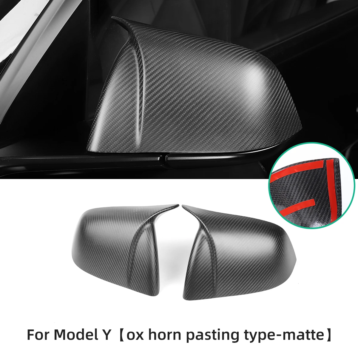 [Véritable fibre de carbone] Coque de rétroviseur pour Tesla Model 3, style  OEM (1 paire) (2017-2023)