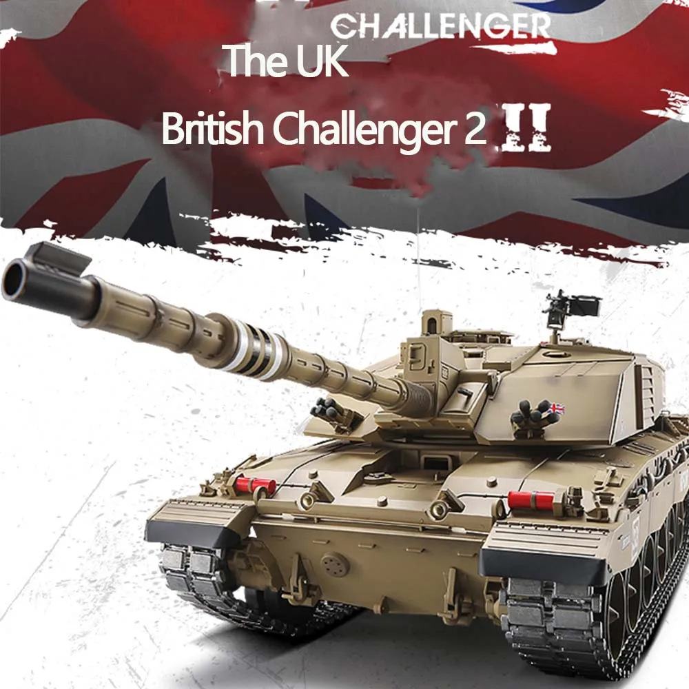 Henglong 1:16 3908 British Challenger II Rc Tank Simulated Sound Effect Metal Rocker Arm Military Tracked Vehicles 4