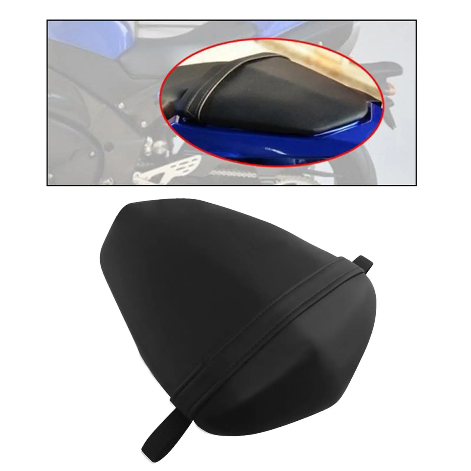 Motorcycle Rear Passenger Cushion Tail Pillion Pad Comfortable Durable Motorcycle Pillion Passenger Rear Seat for YZF1000 R1