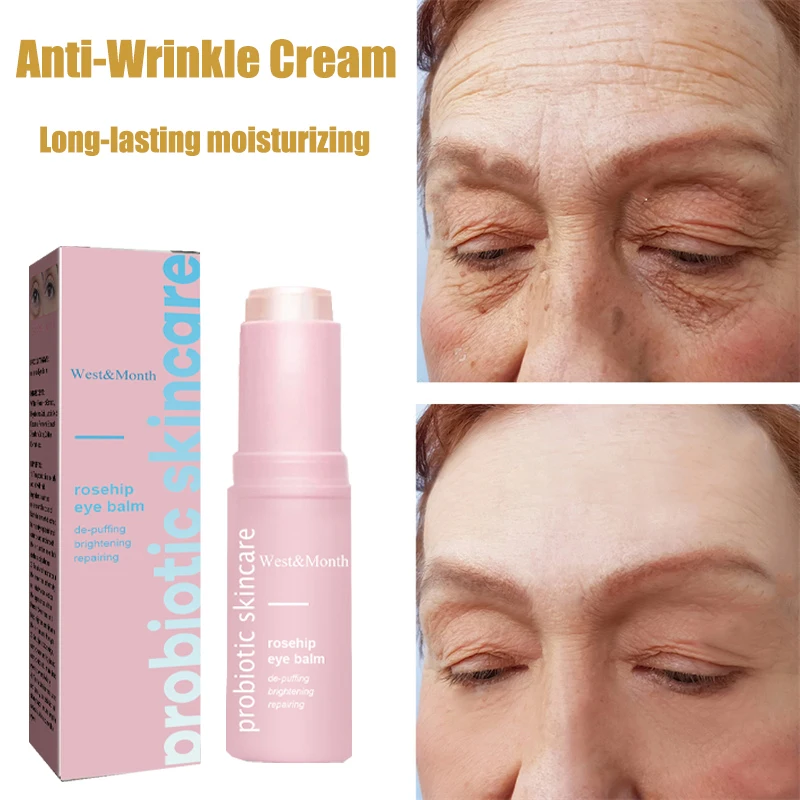 

New Instant Wrinkle Removal Balm Rosehip Eye Cream Stick Multi Bounce Balm Facial Tightening Moisturizing Anti-Wrinkle Eye Care