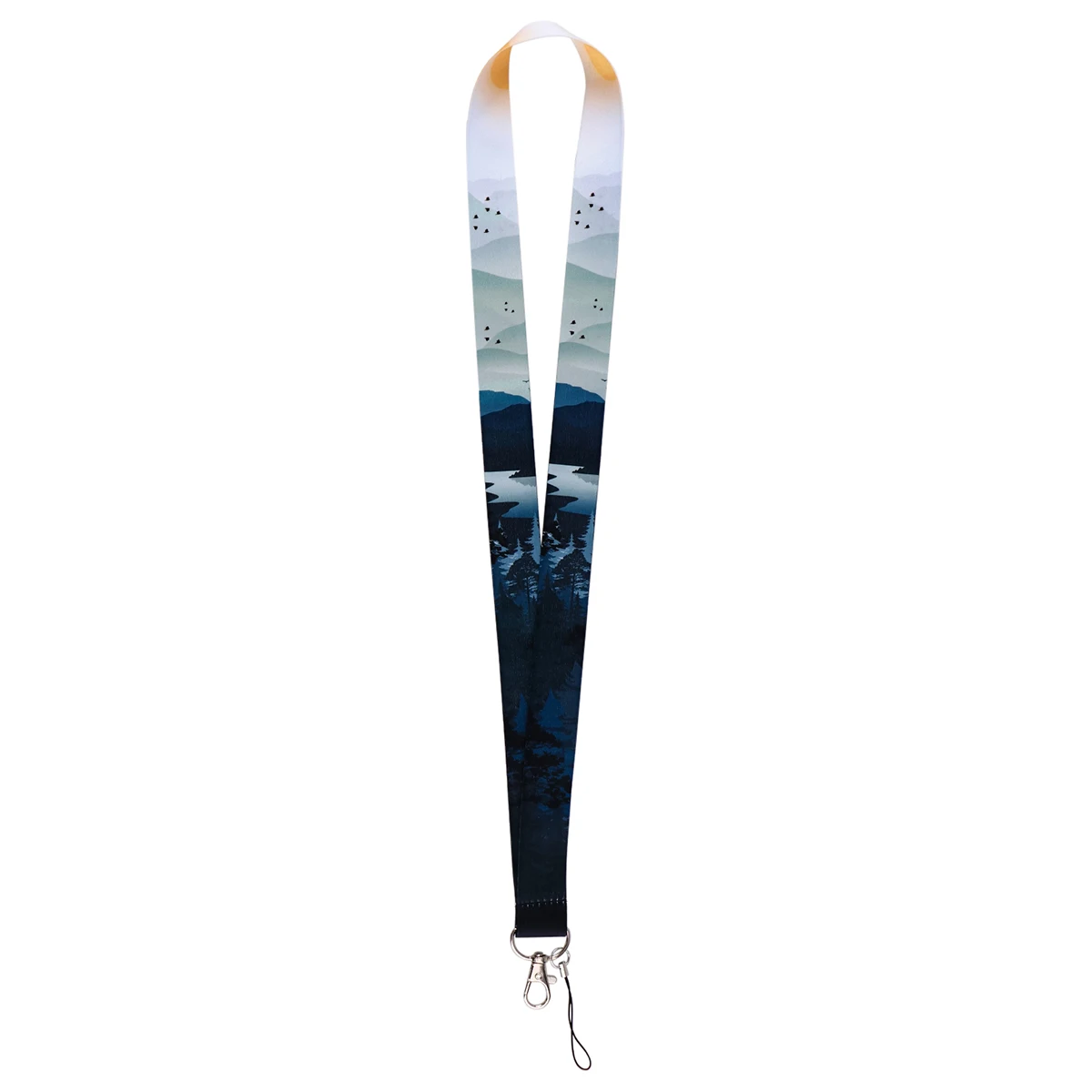 Sleek Minimalist Credential Holder Lanyard & Keychain Set
