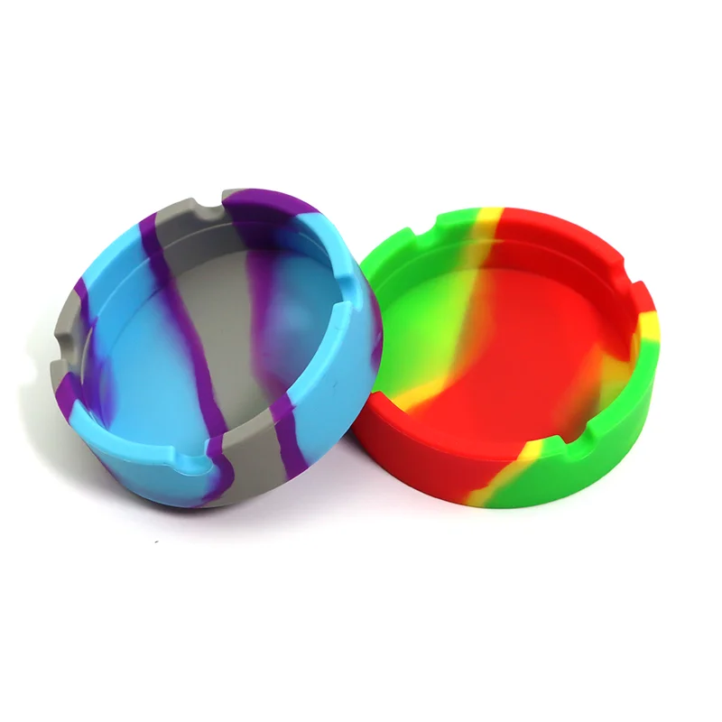 1pc Colorful Silicone Ashtray Tobacco Ashtray No Odor Man Gifts Home Room Living Room Office Decor