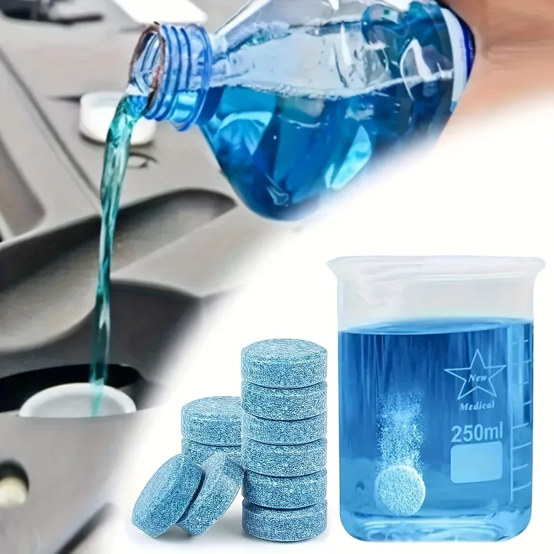Foam Cleaner Car Detailing Cleaner Car Cleaning Tool 50pcs Super Concentrated Heavy Duty Foam Cleaning Tablets for Car Windshields Windows and Glass