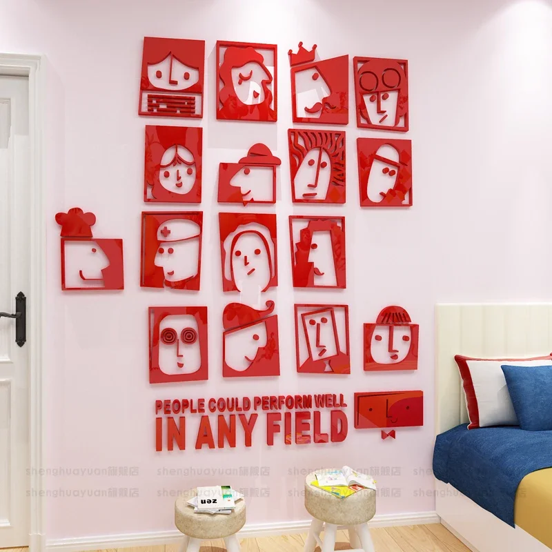 

WS151 3D acrylic wall sticker decoration creative trend personalized room living room bedroom shop studio