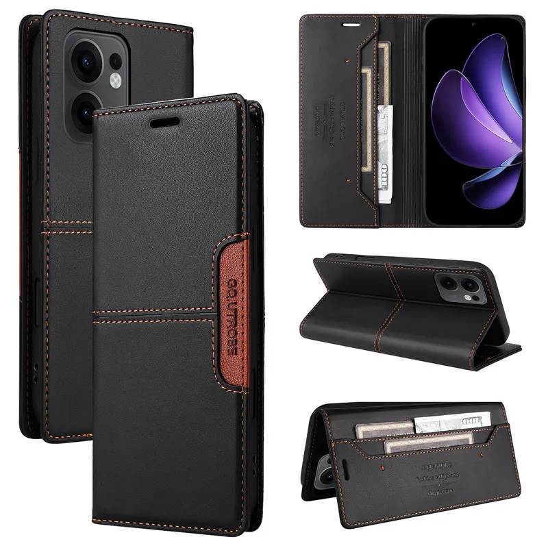 Magnetic Anti-Theft Leather Wallet Phone Flip Case Holder