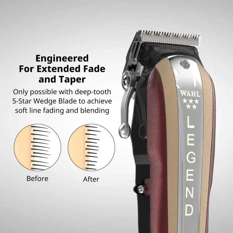 Wahl-Profissional 5 Star Clipper Cabelo, Cordless Clipe Mágico, Li Hair Trimmer, Edição de Ouro, 100% Original, 8594