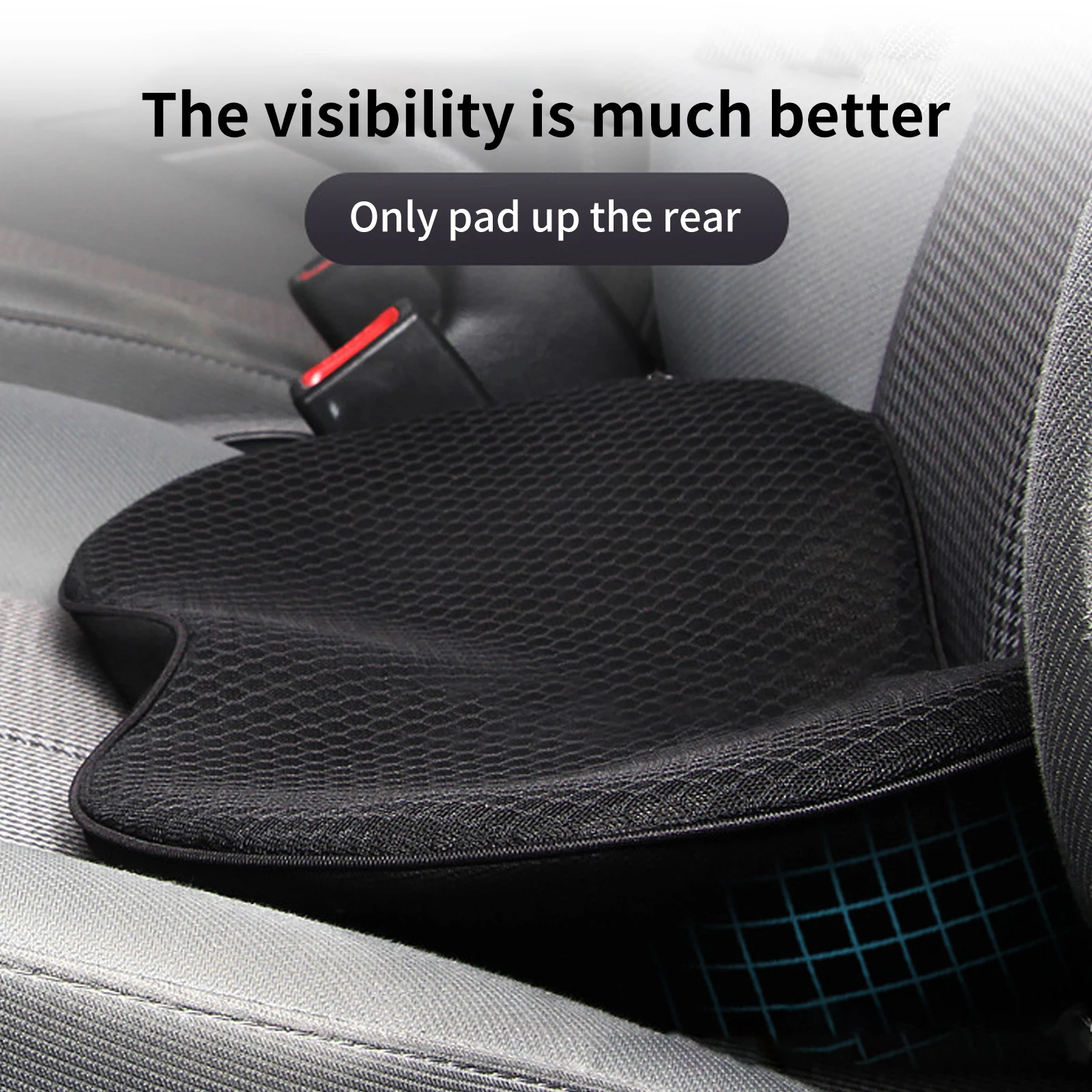 Coussin de siège de voiture rehaussant la hauteur, tapis de rehaussement de  siège de conducteur respirant et Portable