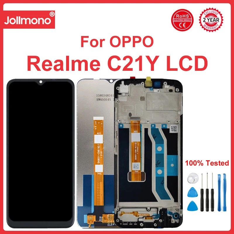

6.5" For Oppo Realme C21Y Display Lcd With Frame Touch Screen Digitizer Assembly RMX3261 RMX3263