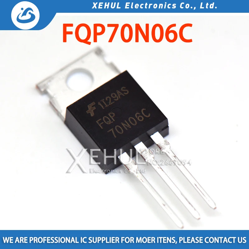 

50/100PCS New FQP70N06C 70N06 70N06C Field Effect Tube TO-220