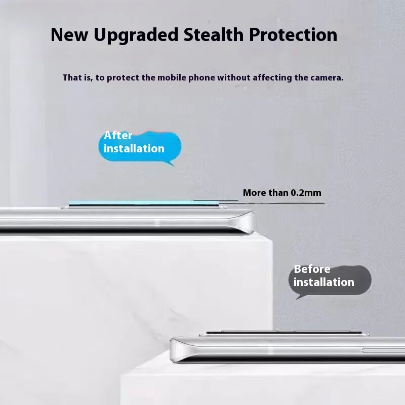 Enhanced Camera Lens Protector with Full Glue Installation - Tempered Glass Lens Cover