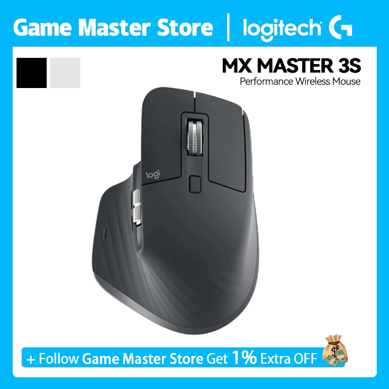 Logitech MX Master 3S Performance Wireless Mouse (Black)