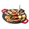 Korean-style Round BBQ Plate Pork Belly Medical Stone Outdoor Camping Barbecue Plate 1