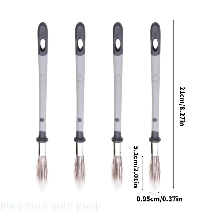 R9UF 4 Pieces Trim Paint Brushes Accessory for Detailed Work on Wall and Furniture