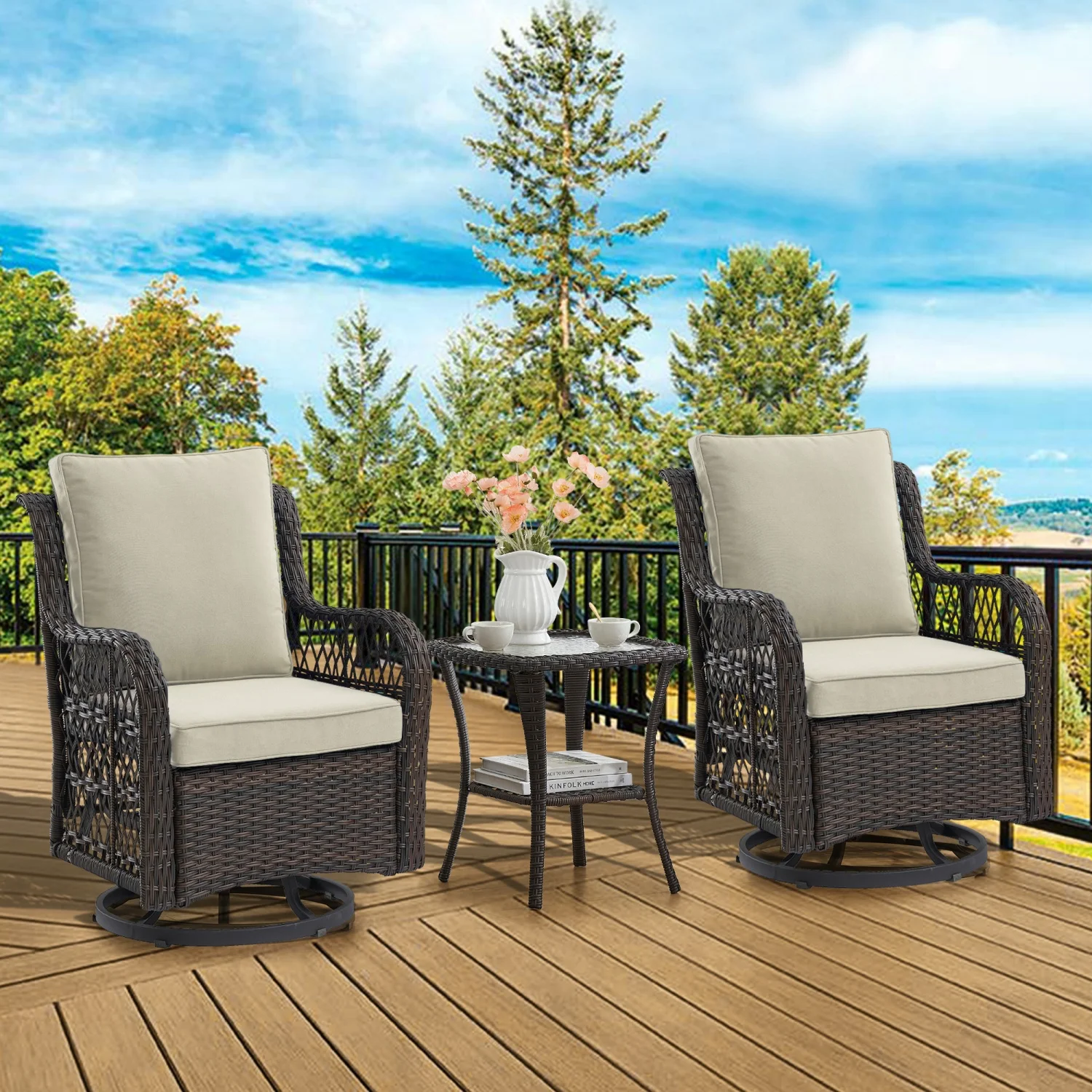 HiMISS outdoor bistro set image 2