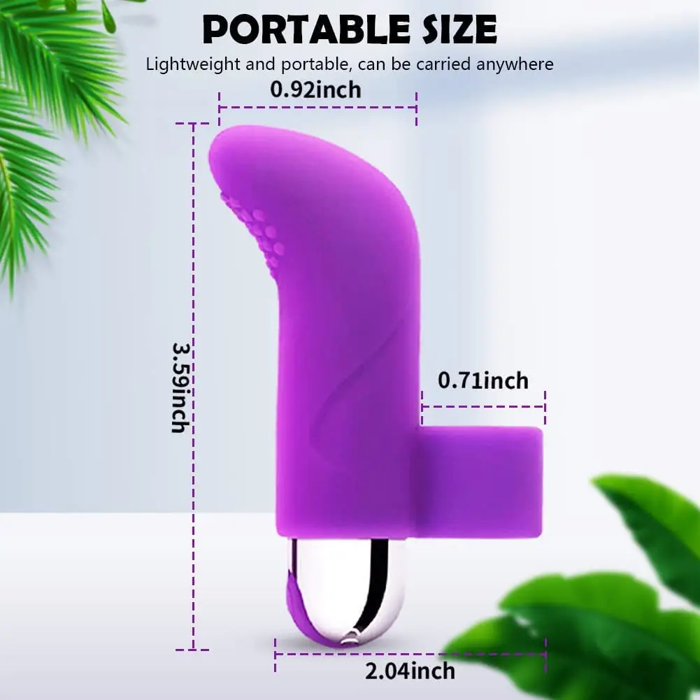 Travel Finger Vibrators - Waterproof Small Massage Toy Mini VibratoQuite Soft Silicone Finger Massage J9