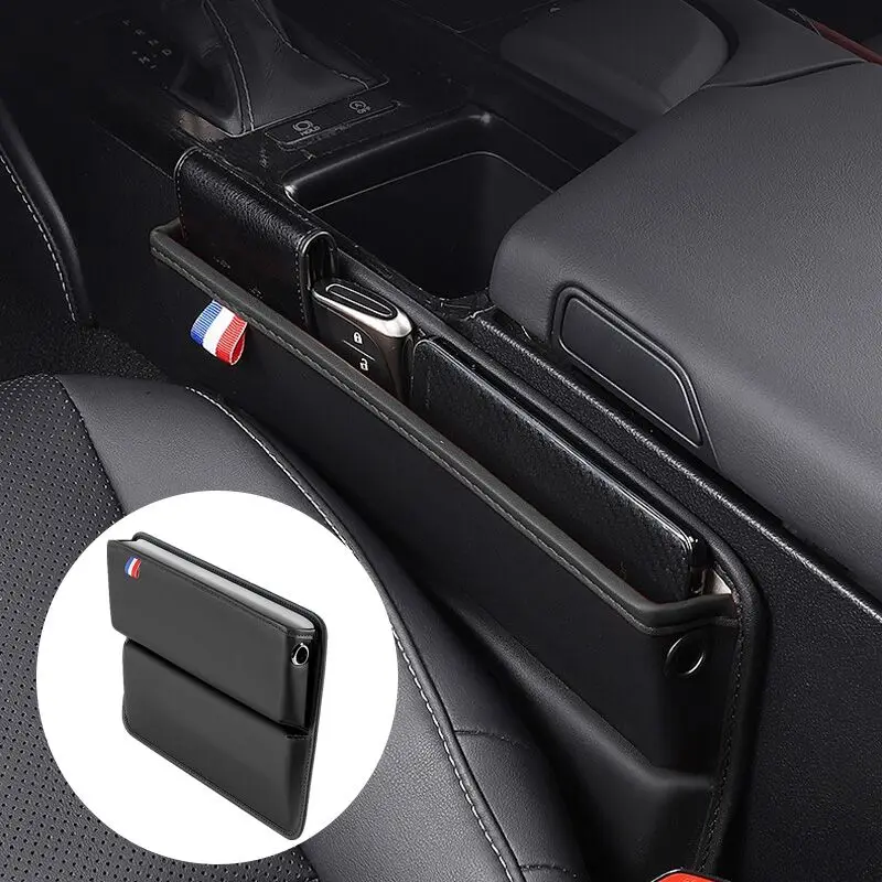 AUTOMECHANIST Pu Leather Car Seat Gap Filler Phone Holder Interior Crevice  Storage Box Car Seat Middle Filler Organizer Pocket - AliExpress