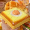 Big Fried Egg Toast Squishy Slow Rising Big Thick Egg Bread Squishy Slow Rebound Squeeze Toy Anti Stress Release Hand Relax Toy 3
