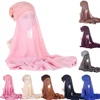 2025 New Design Easy Wear Stretch Hijab Instant Scarf Women Bonnet With Chiffon Shawl With Buttons Head Cover Headwrap Turbante