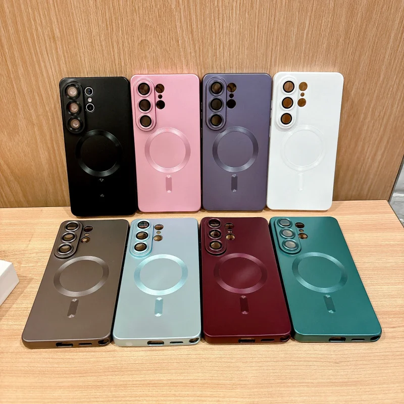 Coque de téléphone magnétique finition mate luxe pour samsung galaxy_voghion.com