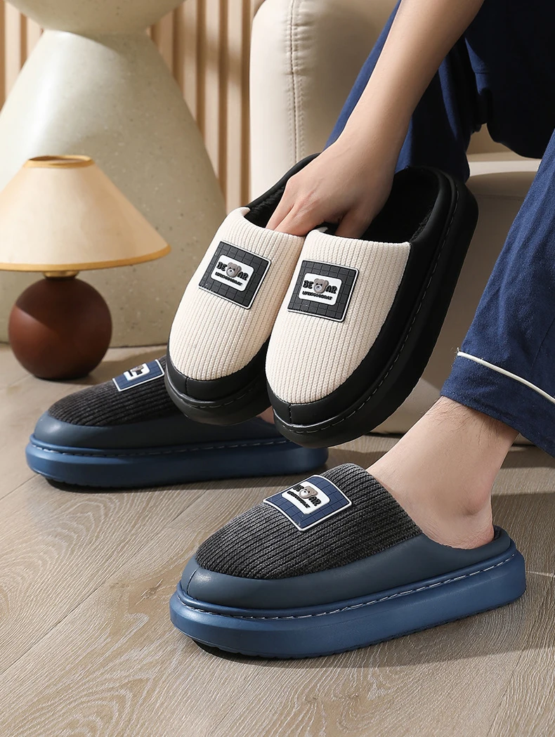 Casual frauen Hausschuhe Hause Plüsch Winter Cartoon Luxus Designer Frau Schuhe Indoor Fuzzy Pelz Rutschen Elegante Plattform Schuhe – Detail 2