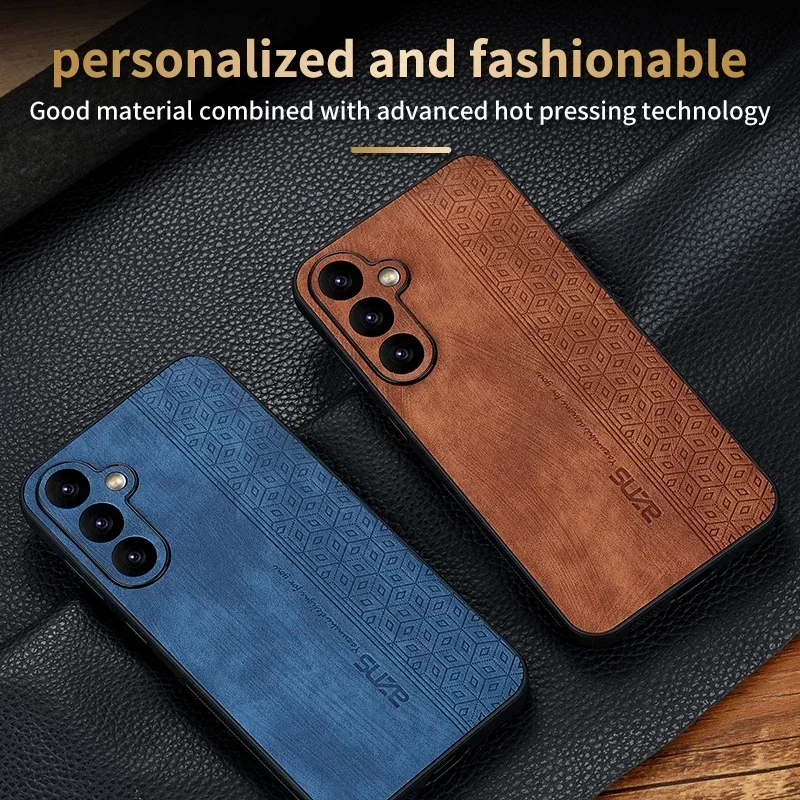 Luxury PU Leather Shockproof Phone Case - Soft Bumper Coque Design