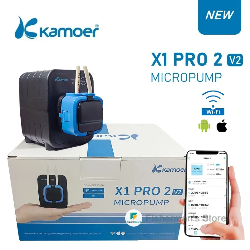 Kamoer X1 PRO 2 V2 WiFi Bluetooth APP Dosing Pump Fish Tank