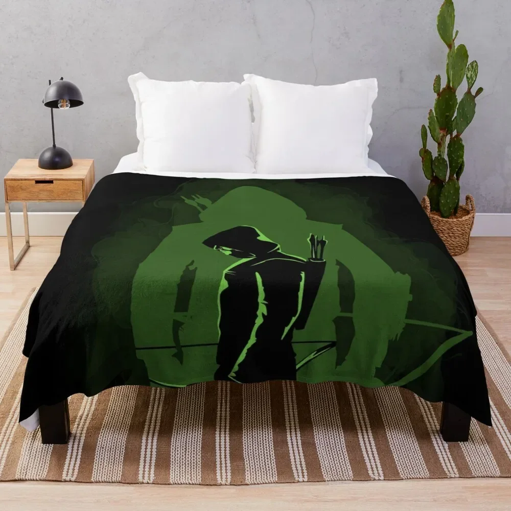 

Green shadow Throw Blanket Soft Plush Plaid Sleeping Bag Soft Blankets