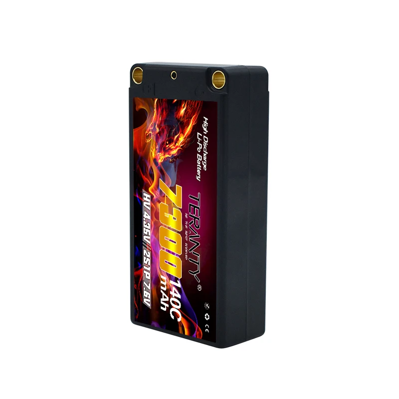TREANTY 2S 140C/280C Lipo Battery 7.6V 7300mAh hard shell with 5mm bullet T/XT60 plug for RC car Buggy FPV drone model parts