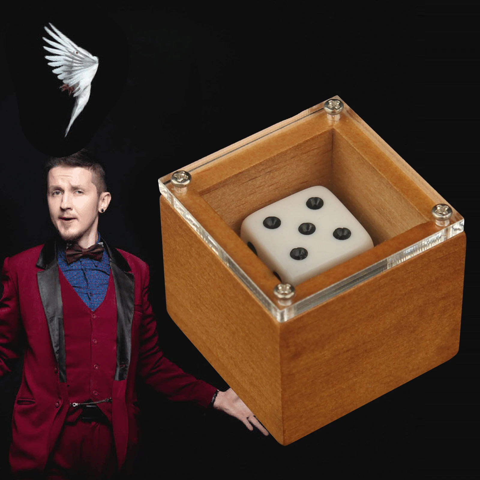 Magic Dice Magic Props Dice Trick Dot Number Change Stage Illusion Props Toys For Kids Adults