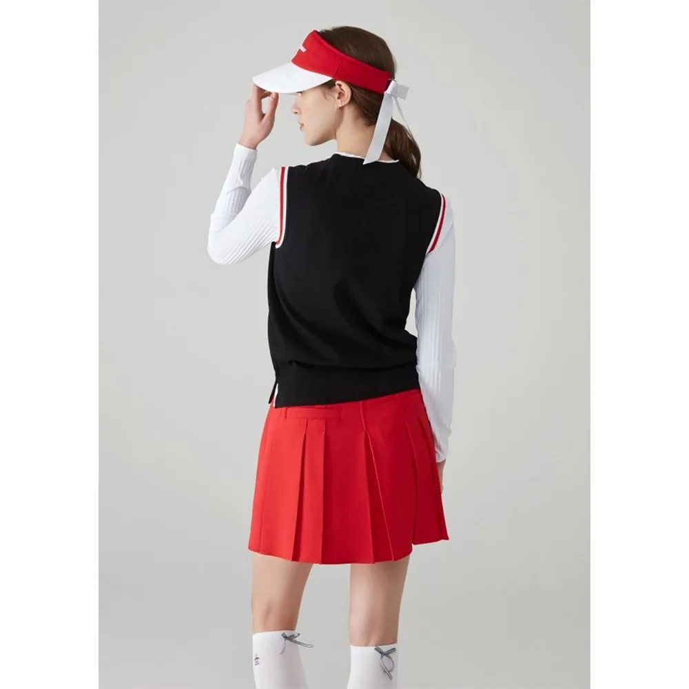 Autumn Women's Warm Knitted Vest Sports All-match Simple Style Golf