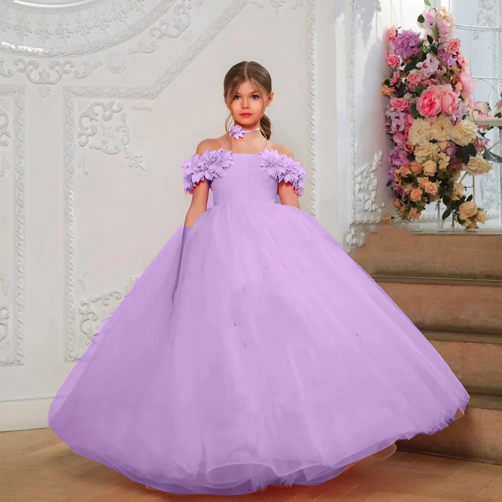 US Baby Girls Flower Dress Princess Birthday Party Gown Kids Tutu Pageant Maxi E - Foto 8