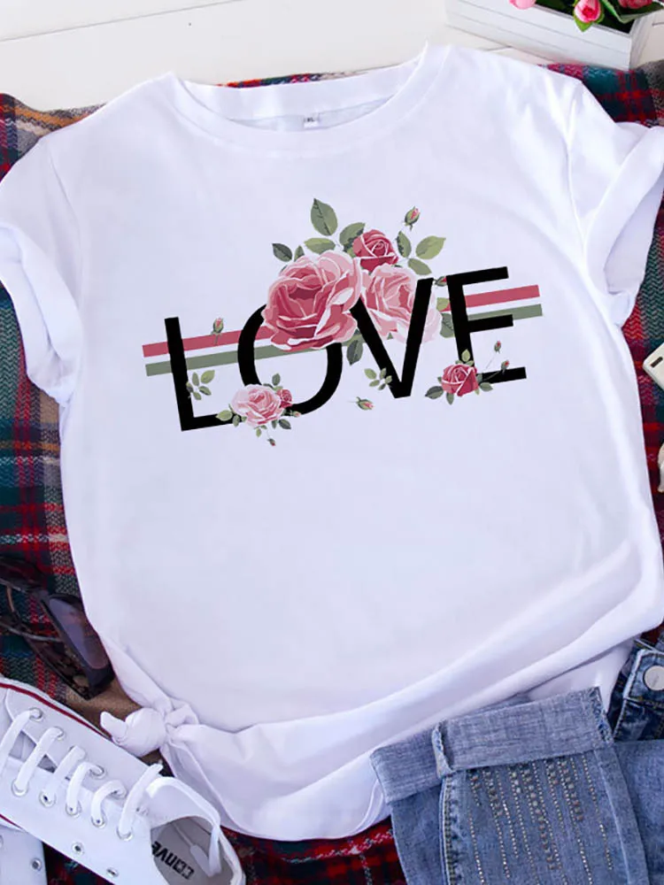 S39a2056485004d67ac62be3deec43017r T-shirt Graphic Printed T Shirt Free Spirit Brave Soul Women Short Sleeve Leopard Love Tshirt Valentine's Day Heart Woman Tee