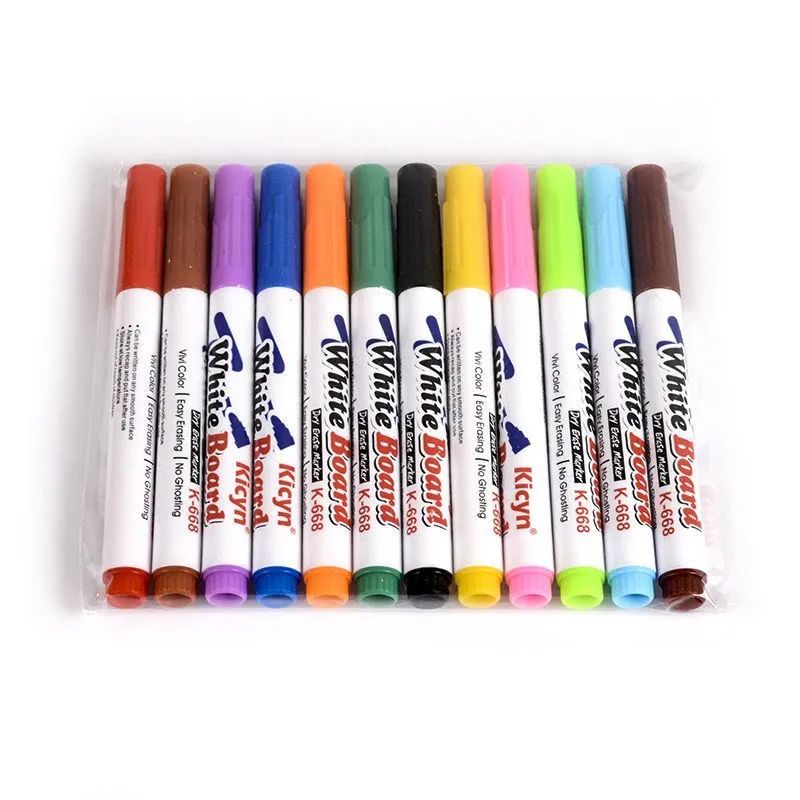 Magical Water Floating Student Painting Brush Whiteboard Markers Pen Suspension Kids Erasable Painting Pen Toys 8/12 Colors washable watercolor pen watercolor pen children painting supplies