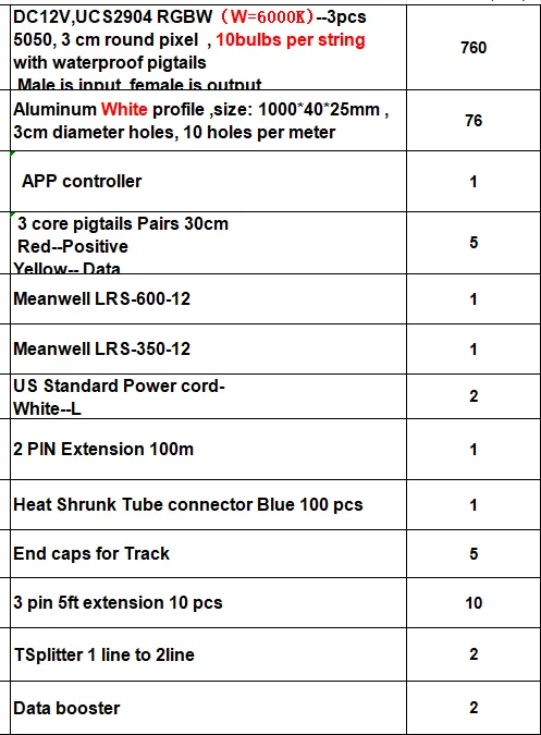 12V RGBW-10pucks