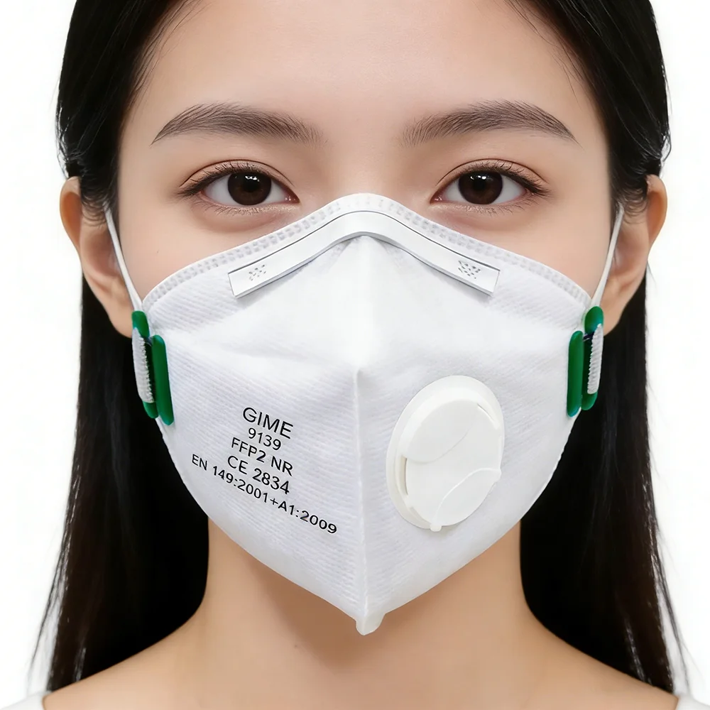 Lot de 20 masques FFP2 blancs avec valve respiratoire