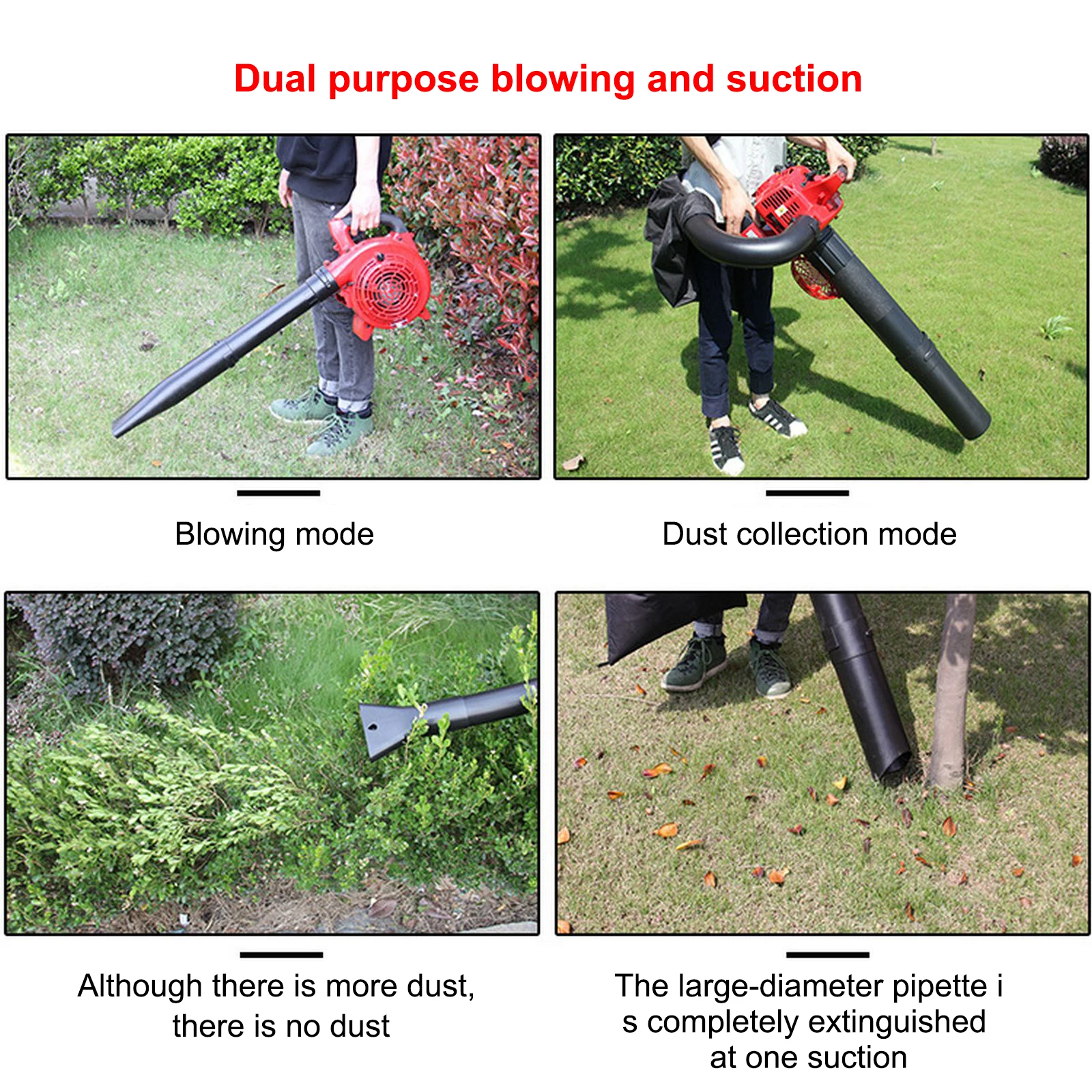 Cordless Gasoline Air Blower Vacuum Snow Blower Garden Leaf Cleaner Collector Dust Blower Tool 5