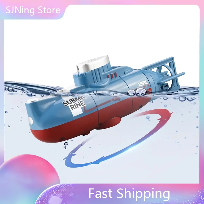 Mini RC Submarine High Speed Waterproof Simulation Floating Model Electric Remote Control Boat Gifts Toys for boys 4