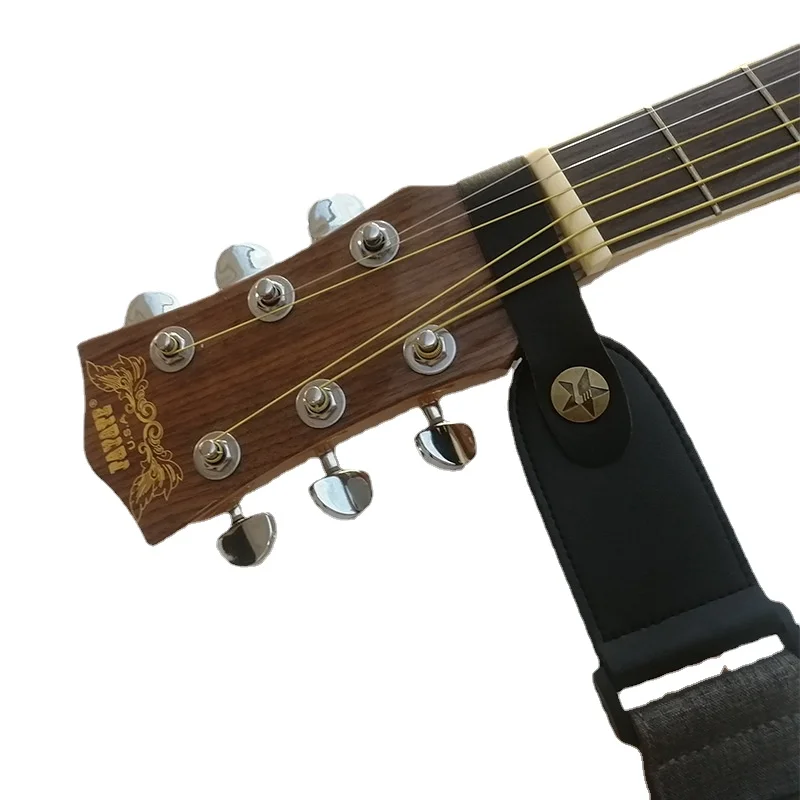 Leather Guitar Strap Holder Button Safe Lock for Acoustic Electric Classic Guitar Bass